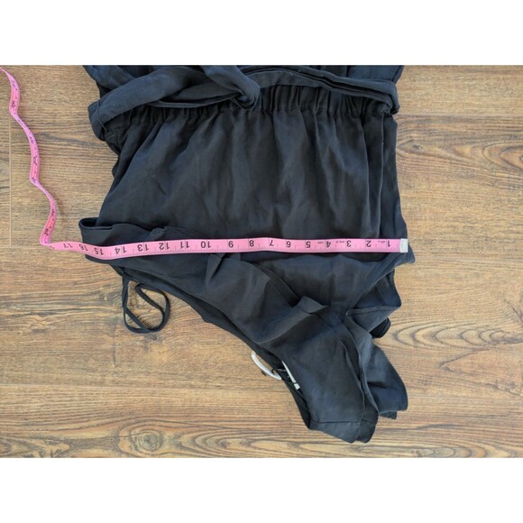 Ulla Johnson Demi Black Ruffle Twill One Shoulder Jumpsuit Size 8 - Picture 11 of 11